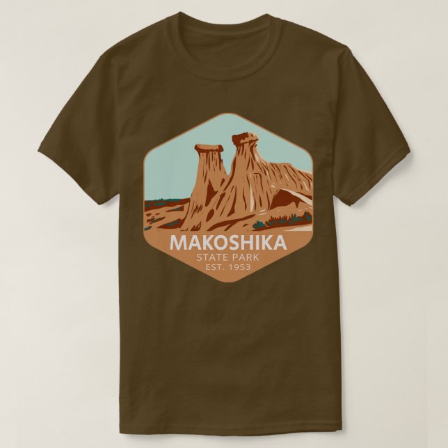 T-shirt Parc d'état de Makoshika Montana (Design devant)