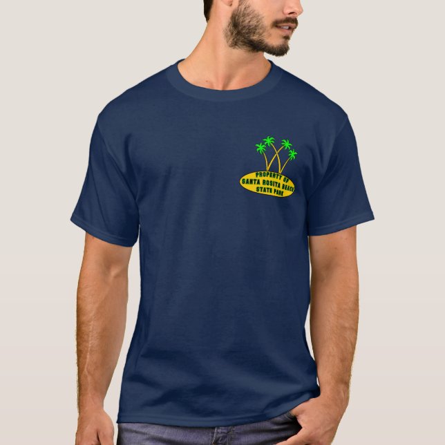 T-shirt Parc d'état de plage de Père Noël Rosita (Devant)