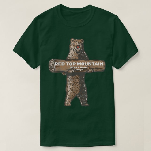 T-shirt Parc d'état de Red Top Mountain Georgia Bear Vacan (Design devant)