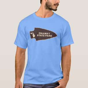 T-shirt Parc d'État Onaway Michigan MI Arrowhead rustique