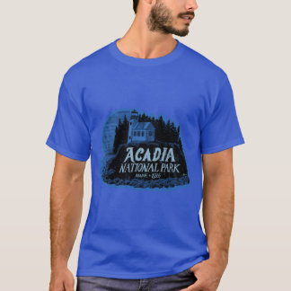 T-shirt Parc national Acadia Étiquette surdimensionné