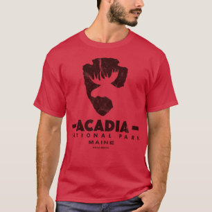 T-shirt Parc national Acadia Maine Moose Brown