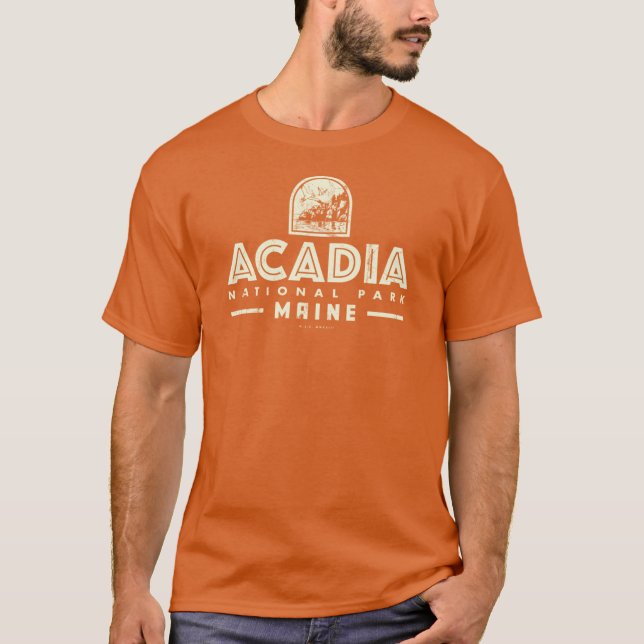 T-shirt Parc national Acadia Tan (Devant)