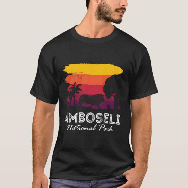T-shirt Parc national Afrique Amboseli Kenya (Devant)
