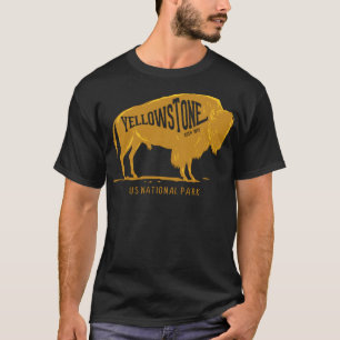 T-shirt Parc national américain Bison Buffalo Yellowstone