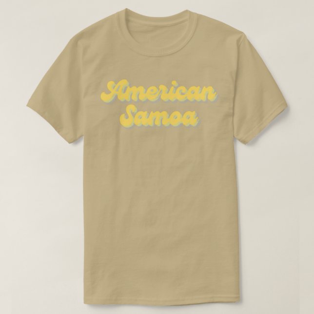 T-shirt parc national américain samoa miel jaune funky re (Design devant)