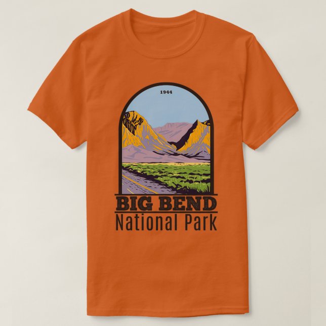 T-shirt Parc national Big Bend Chisos Mountain 1 (Design devant)