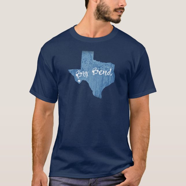 T-shirt Parc national Big Bend Grain de bois (Devant)