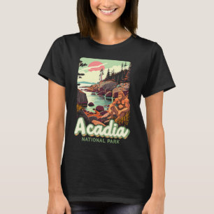 T-shirt Parc national d'Acadia Sasquatch WPA Classique Mai