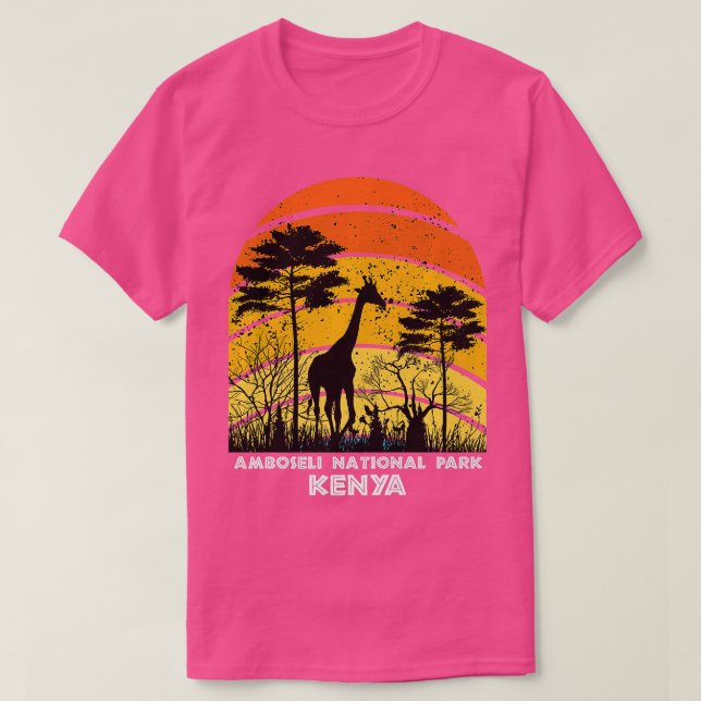 T-shirt Parc national d'Amboseli Kenya Afrique Safari Prem (Design devant)