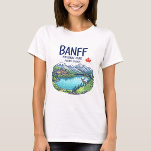 T-shirt Parc national de Banff Alberta Joli Paysage 