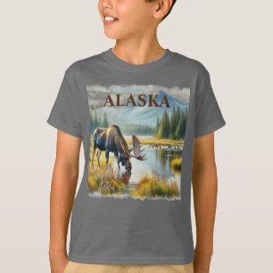 T-shirt Parc national de Denali Moose / Alaska
