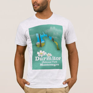 T-shirt Parc national de Durmitor, carte du Monténégro