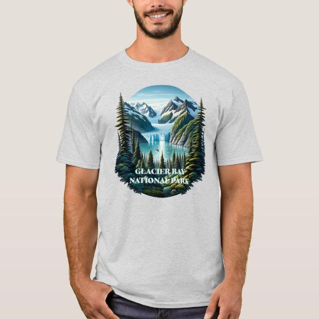 T-shirt Parc national de Glacier Bay Alaska (Devant)
