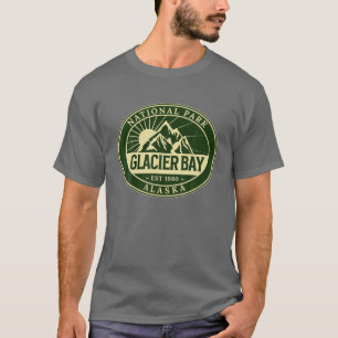T-shirt Parc national de Glacier Bay Alaska Randonnée en p
