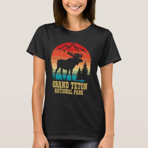 T-shirt Parc national de Grand Teton Wyoming Retro Moose
