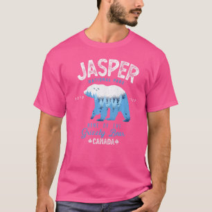 T-shirt Parc national de Jasper Vieille Vue Ours Grizzly