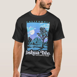 T-shirt Parc national de Joshua Tree Scène de nuit Vintag