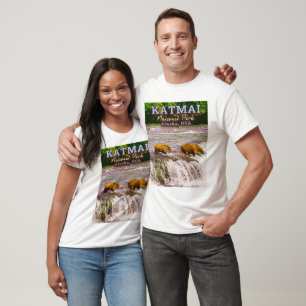 T-SHIRT PARC NATIONAL DE KATMAI - ALASKA ÉTATS-UNIS