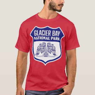T-shirt Parc national de la baie Glacier Bouclier d'oiseau