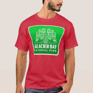 T-shirt Parc national de la baie Glacier Insigne rétro d'o