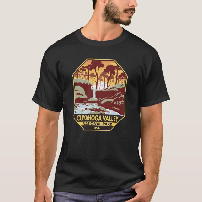 T-shirt Parc national de la vallée de Cuyahoga Emblem Vint (Devant)