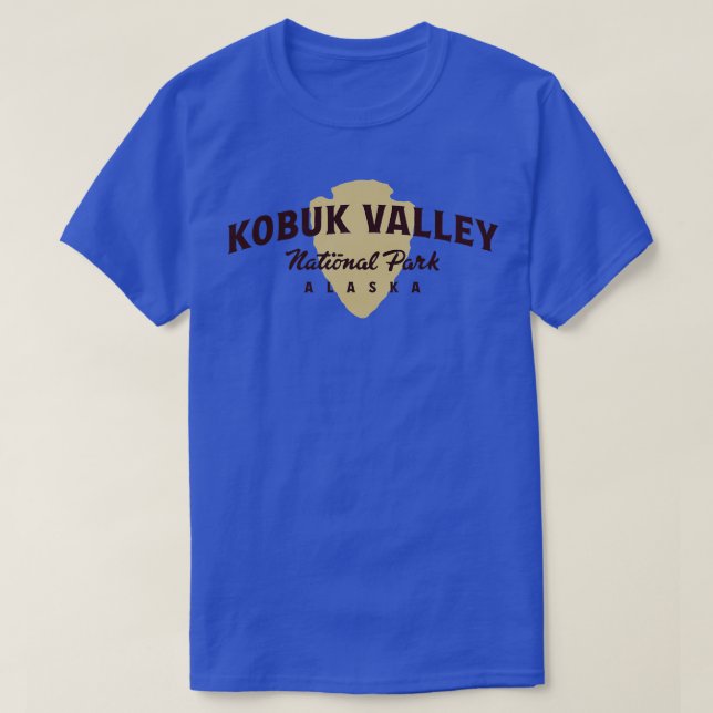 T-shirt Parc national de la vallée de Kobuk Texte Brown (Design devant)