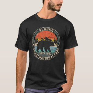 T-shirt Parc national de l'Alaska Katmai Rétro Ours Souven