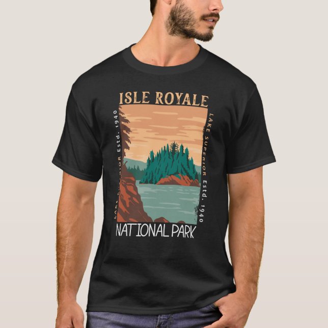 T-shirt Parc national de l'Isle Royale Lac Supérieur (Devant)