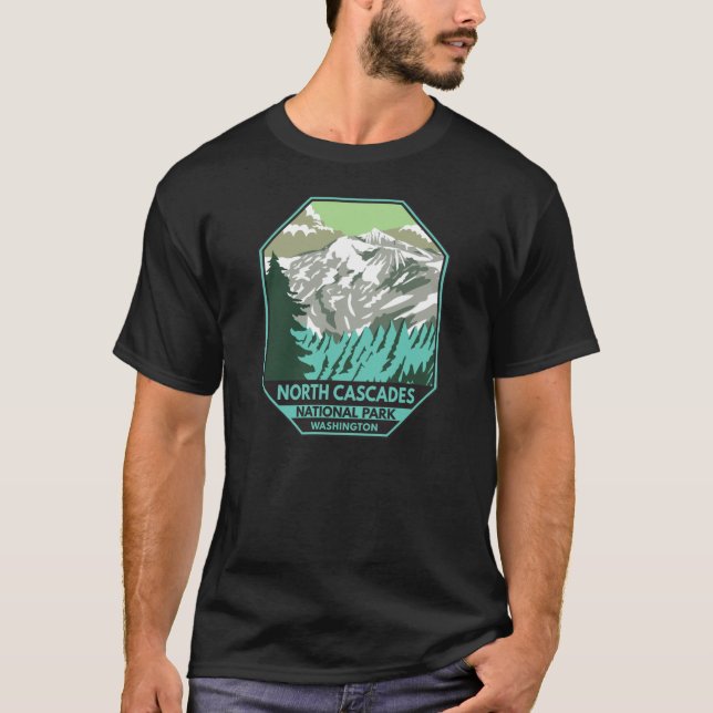 T-shirt Parc national de North Cascades Goode Mountain Ret (Devant)