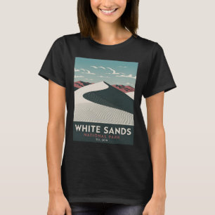 T-shirt Parc national de White Sands Camping randonnée vin