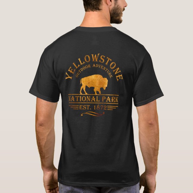 T-shirt Parc national de Yellowstone (Dos)