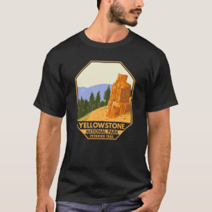 T-shirt Parc national de Yellowstone Arbre pétrifié Vintag