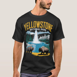 T-shirt Parc national de Yellowstone aux États-Unis Loup B