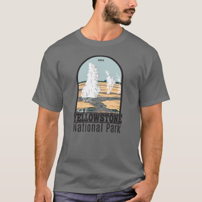 T-shirt Parc national de Yellowstone Bassin de Norris Geys (Devant)