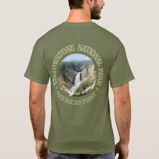 T-shirt Parc national de Yellowstone (chutes) (Dos)