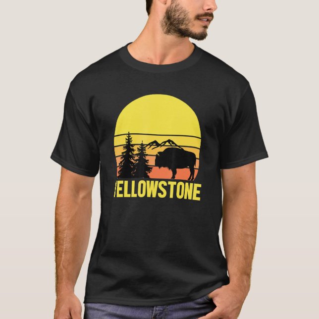 T-shirt Parc national de Yellowstone Coucher du soleil 1 (Devant)