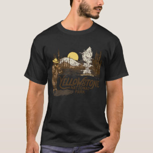 T-shirt Parc national de Yellowstone Ours et Fiddle Fidèl