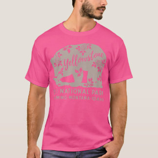 T-shirt Parc national de Yellowstone Ours floral XO4U Orig
