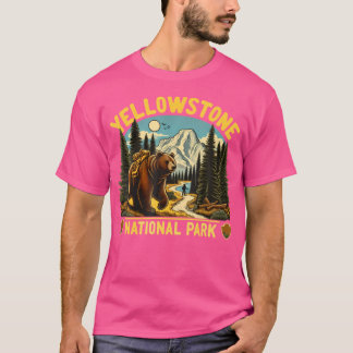 T-shirt Parc national de Yellowstone Randonnée Parc nation