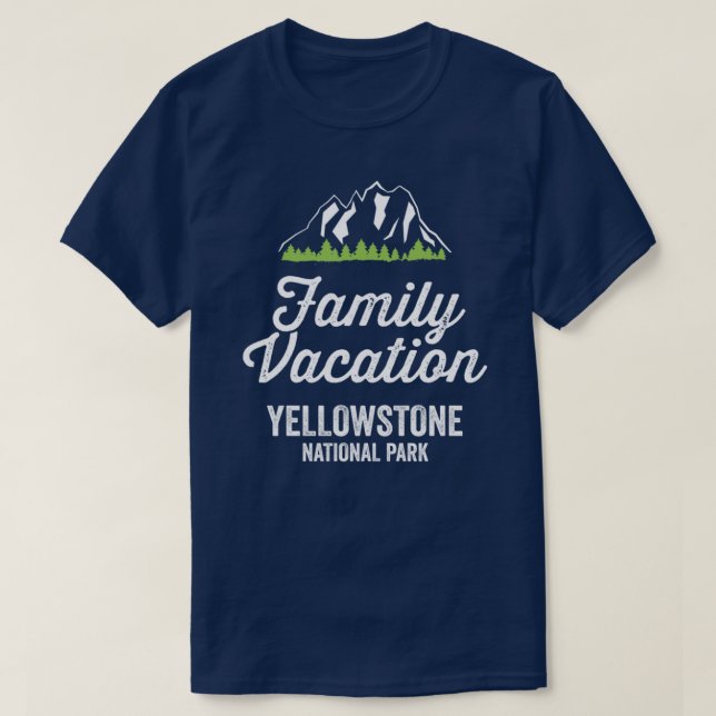 T-shirt Parc national de Yellowstone Vacances en famille 1 (Design devant)