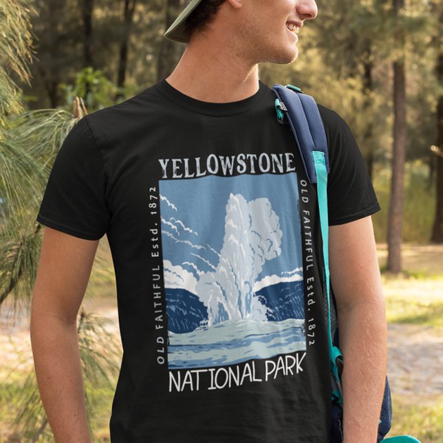 T-shirt Parc national de Yellowstone Vieux fidèles en détr (Créateur téléchargé)