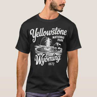 T-shirt Parc national de Yellowstone Wyoming Geyser Etats-