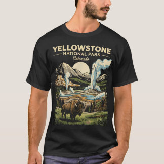 T-shirt Parc national de Yellowstone Wyoming Vintage