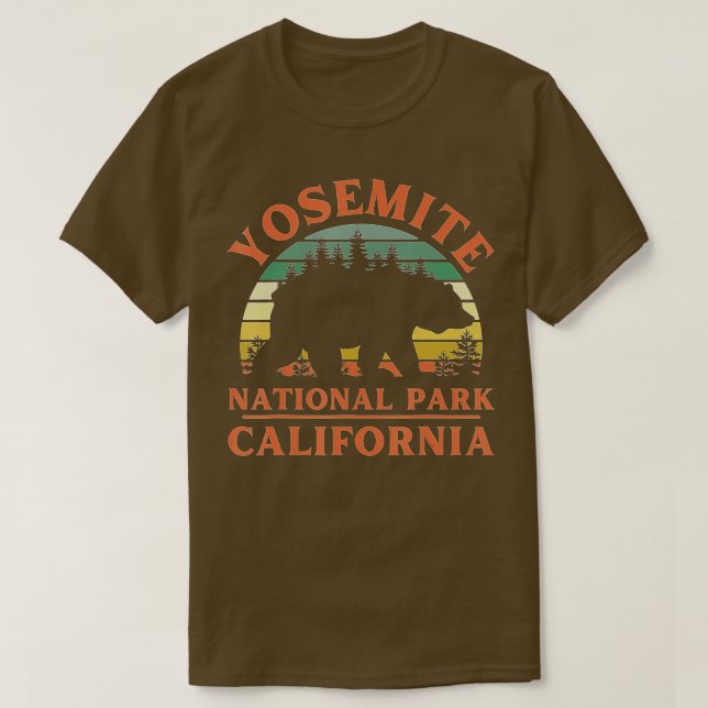 T-shirt Parc national de Yosemite Californie Ours Nature H (Design devant)