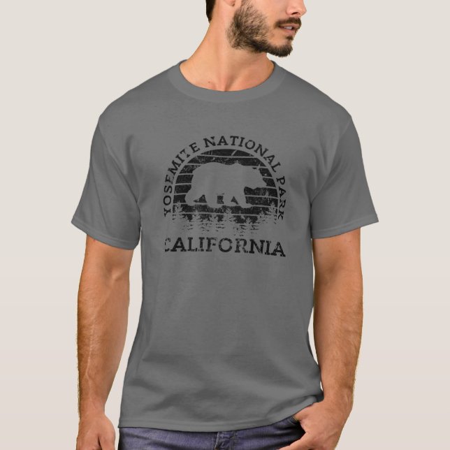T-shirt Parc national de Yosemite Californie Ours Nature O (Devant)