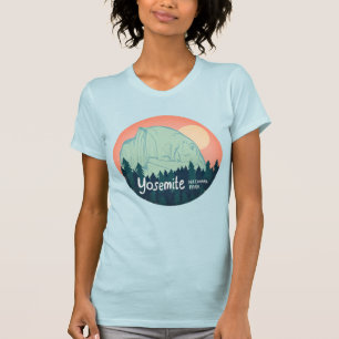 T-shirt Parc national de Yosemite Coucher de soleil à mi-