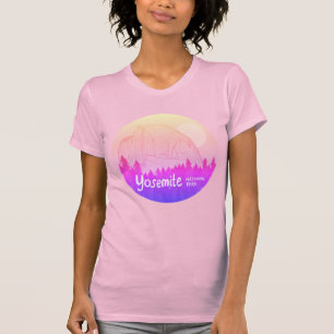 T-shirt Parc national de Yosemite demi-dôme Coucher de sol