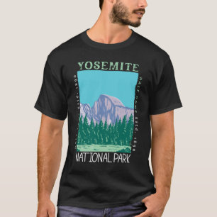 T-shirt Parc national de Yosemite Demi-Dôme Rétro Perdu