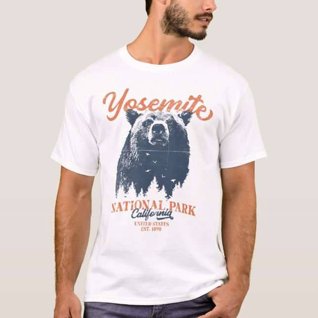 T-shirt Parc national de Yosemite en Californie Ours noir (Devant)